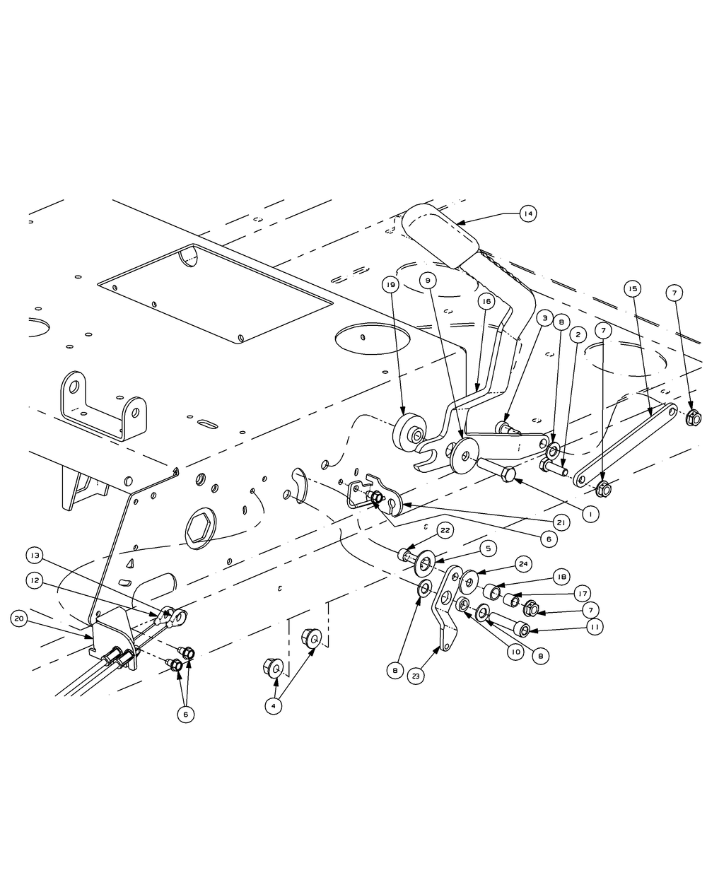 Brake Assembly Diagram and Parts List for Z-FORCE44 17AH3AGL-17AH3AGL709-17AH3AGL710 Cub Cadet Lawn Tractor